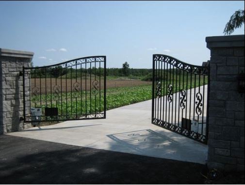 post work on ornamental gate installation job