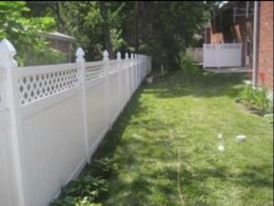 white vinyl fencing installation in Detroit residential property